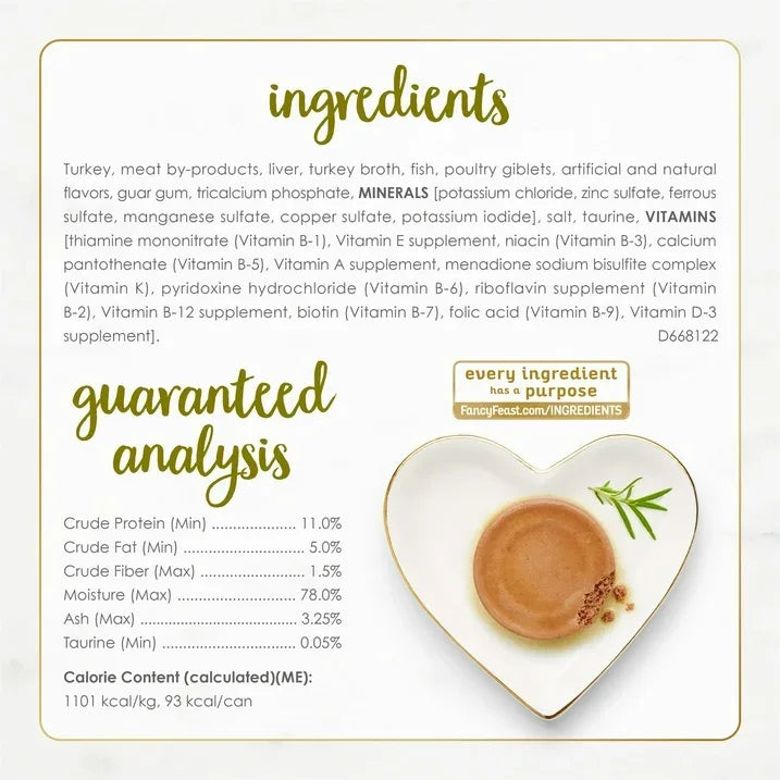 Wholesale Price with free shipping across the USA for (24 pack) Purina Fancy Feast Classic Pate Kitten Food, Wet Cat Food, Turkey & Giblets Feast, 3 oz Can - Manji Distributors