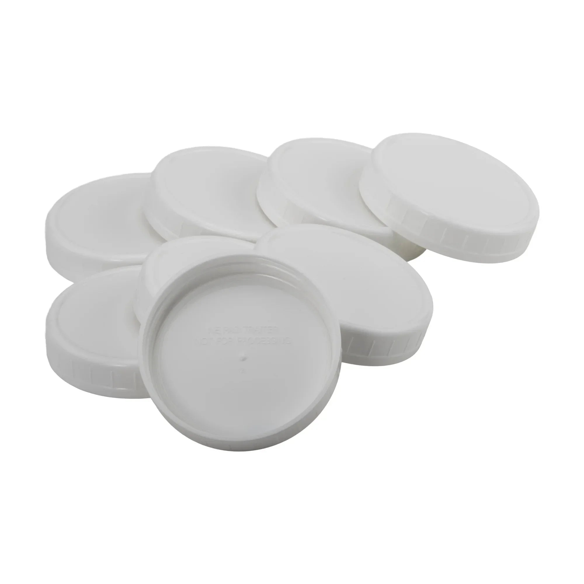 Wholesale Price with free shipping across the USA for (3 pack) Mainstays Pack of 8 BPA-Free Plastic Wide Mouth Canning Mason Jar Lids, White - Manji Distributors