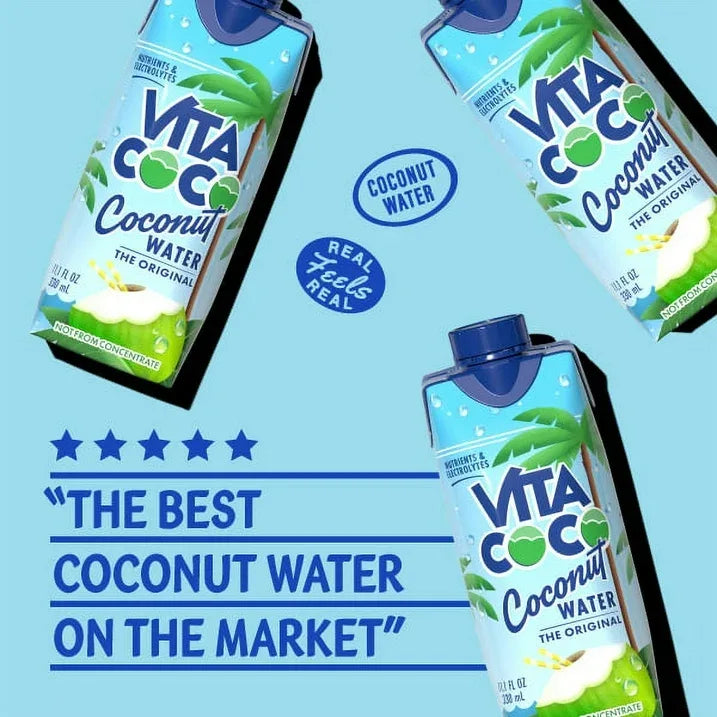 Wholesale Price with free shipping across the USA for Vita Coco The Original Coconut Water, Nutrients & Electrolytes Rich, Pure, 11.1 fl oz, 12 Count - Manji Distributors