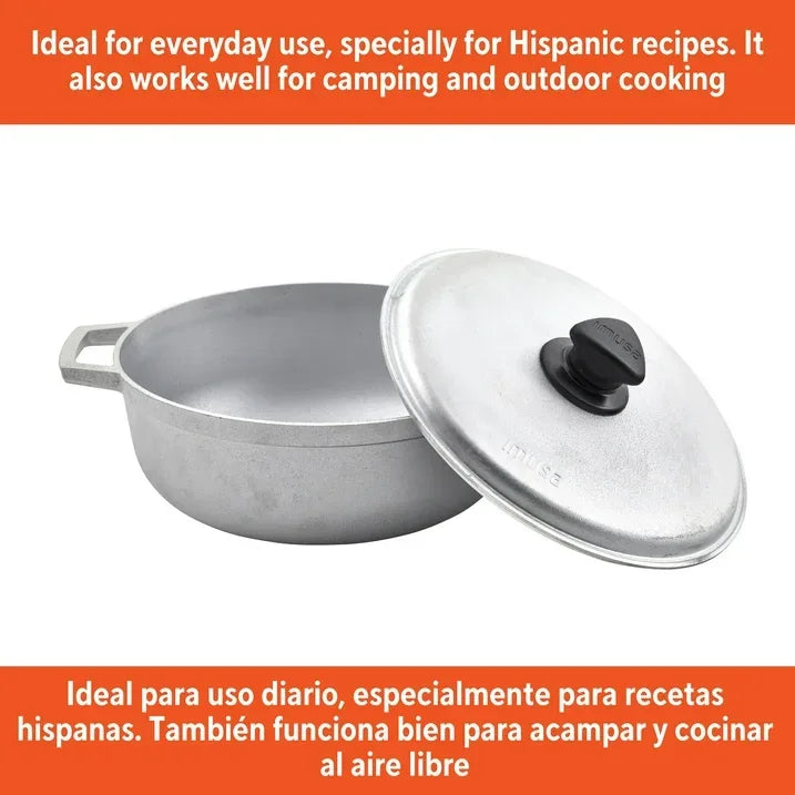 Wholesale Price with free shipping across the USA for IMUSA 1.5/2.5/5.2qt Cast Aluminum Caldero 3pc Set - 18/22/28cm - Manji Distributors