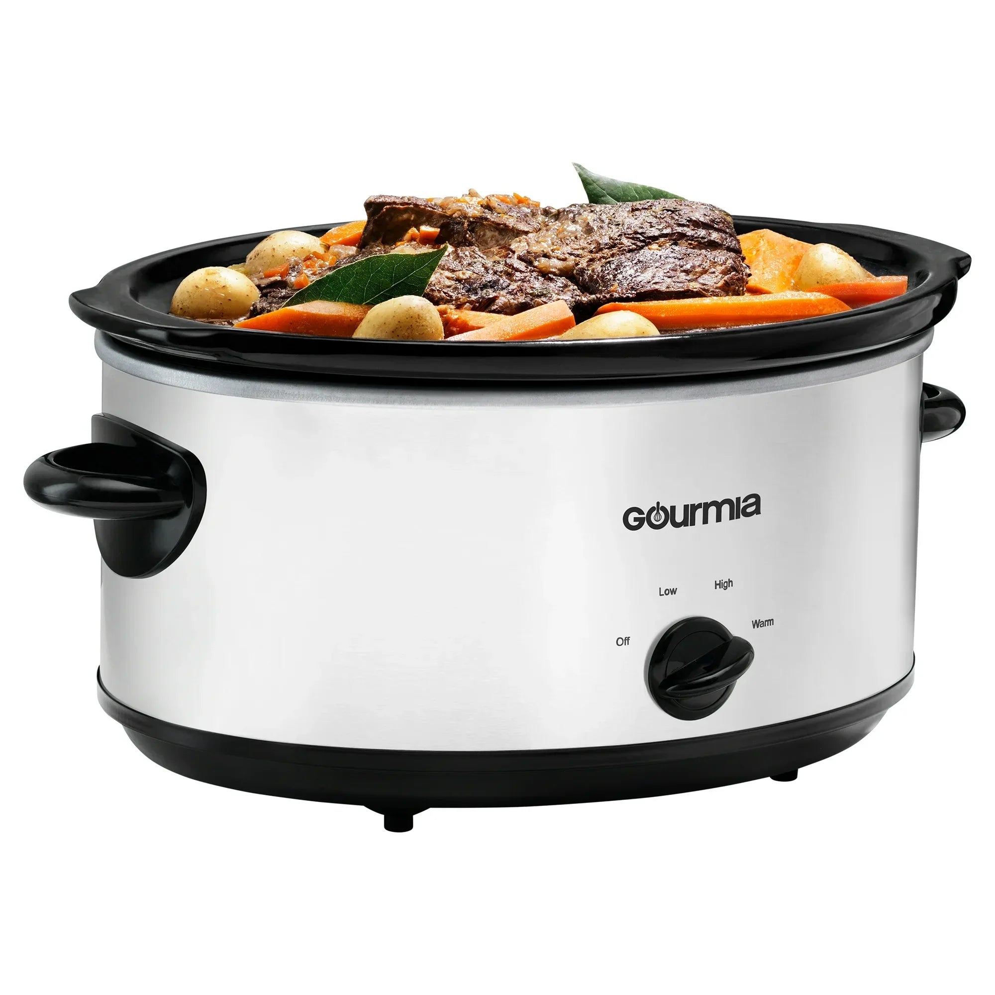 Wholesale Price with free shipping across the USA for Gourmia 6 Qt Manual Slow Cooker with 3 Heat Settings, White - Manji Distributors