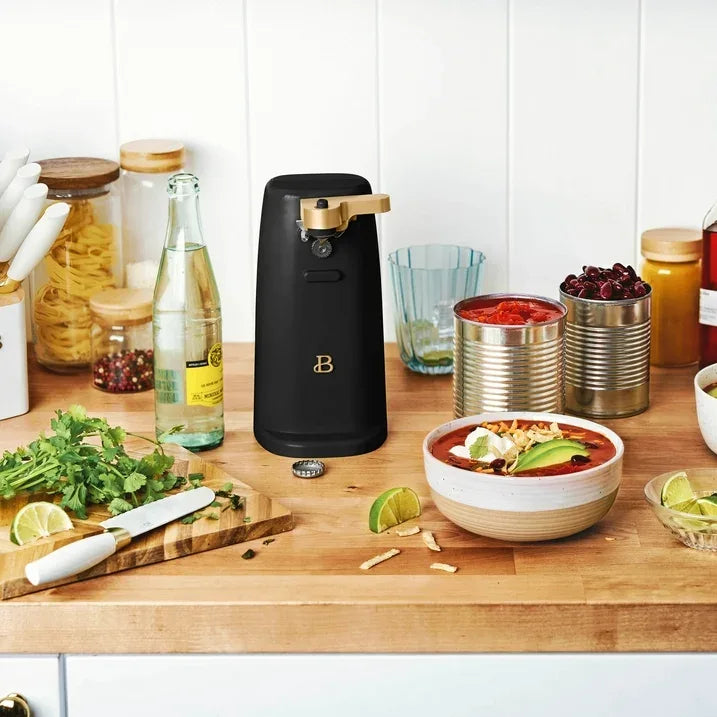 Wholesale Price with free shipping across the USA for Beautiful Easy-Prep Electric Can Opener, Black Sesame by Drew Barrymore - Manji Distributors