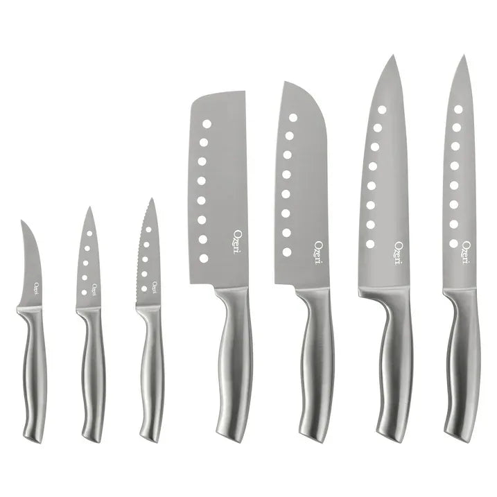 Wholesale Price with free shipping across the USA for Ozeri 8-Piece Stainless Steel Knife Set, with Japanese Stainless Steel Slotted Blades - Manji Distributors