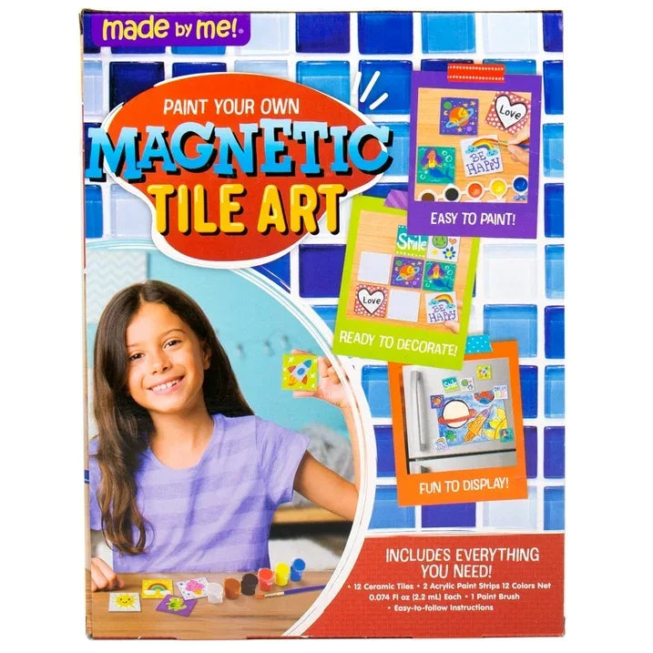 Wholesale Price with free shipping across the USA for Made By Me Paint Your Own Magnetic Tile Art - Manji Distributors