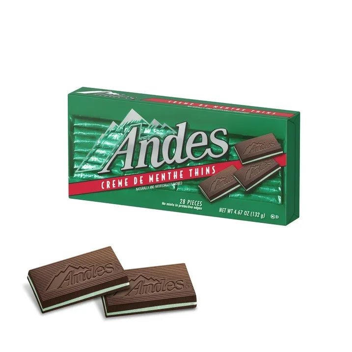 Wholesale Price with free shipping across the USA for Andes Crème de Menthe Thin Mints, 4.67 oz. Peanut Free, Gluten Free. Contains Milk. - Manji Distributors