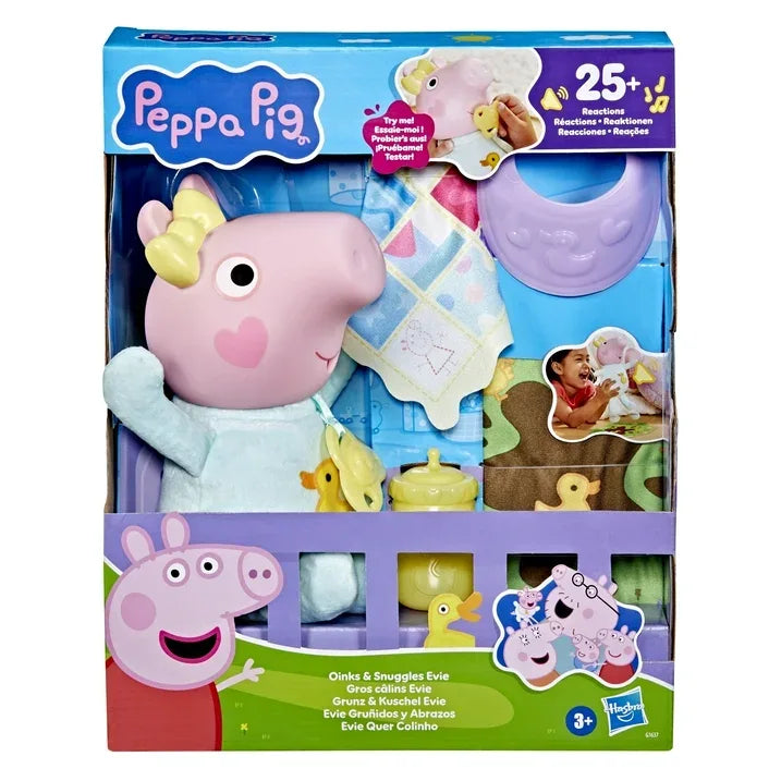 Wholesale Price with free shipping across the USA for Peppa Pig Toys Oinks + Snuggles Baby Evie Interactive Baby Doll with Accessories, 20+ Sounds, 3+ - Manji Distributors