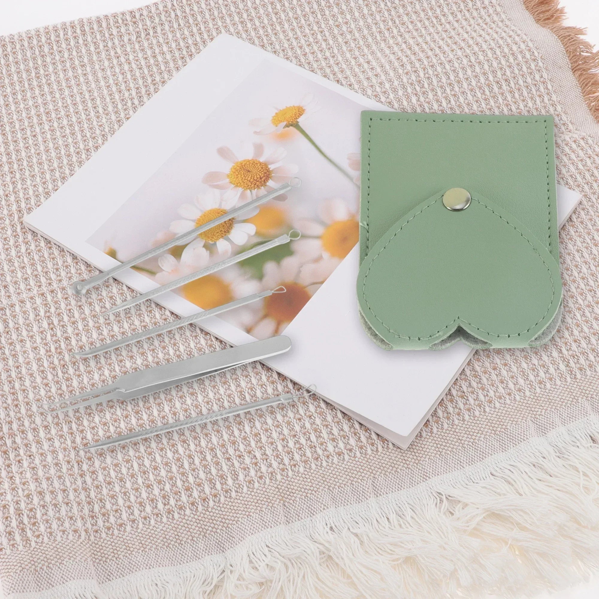 Wholesale Price with free shipping across the USA for Unique Bargains Purification Pimple Extractor Tool Kit Silver Tone - Manji Distributors