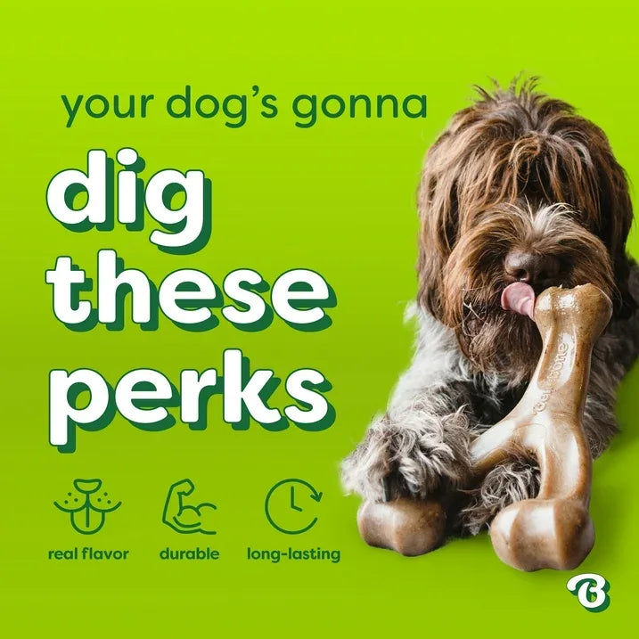 Wholesale Price with free shipping across the USA for Benebone Essentials 2-Pack Wishbone Bacon & Chicken M/L - Manji Distributors