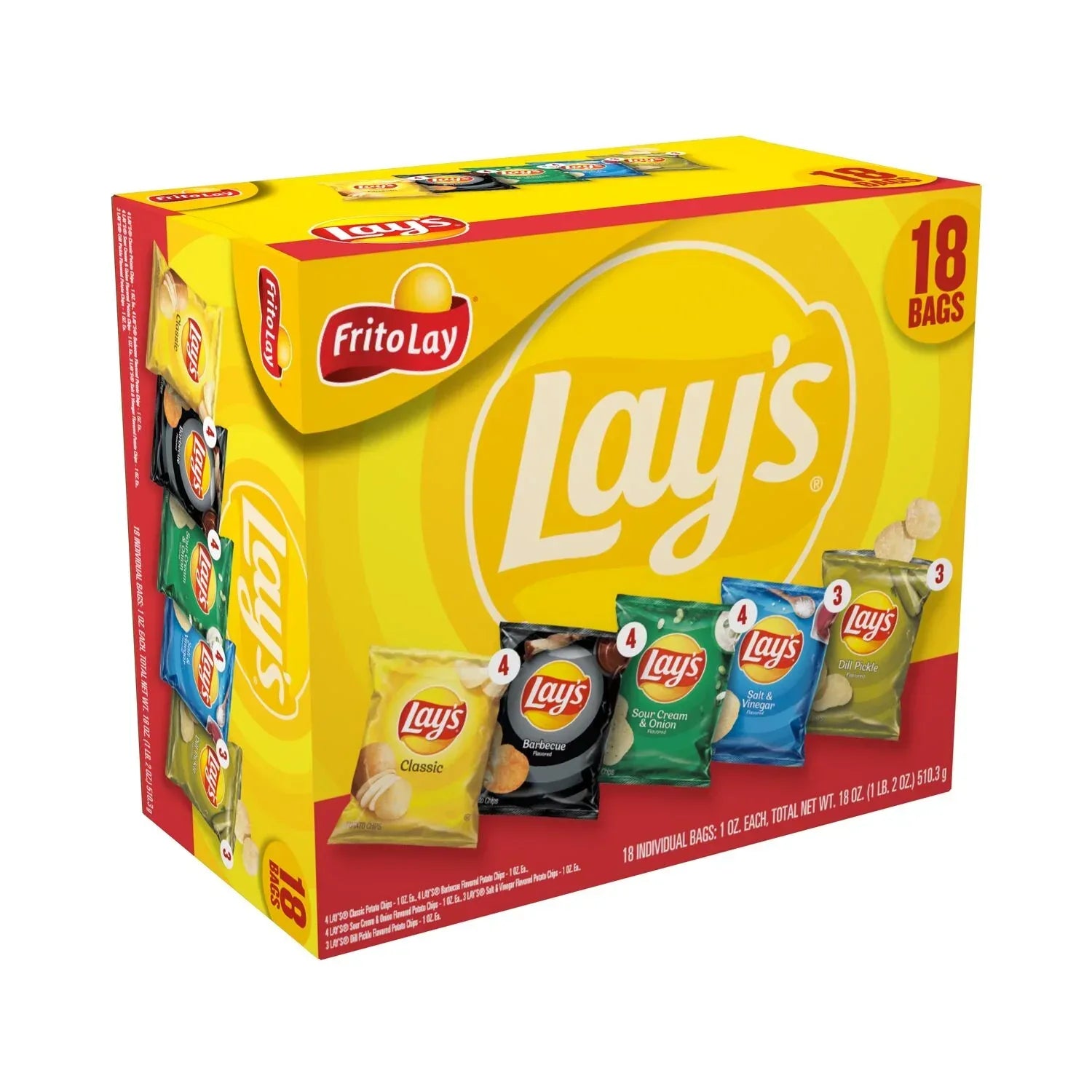 Wholesale Price with free shipping across the USA for Lay's Snacks Mix Variety Pack, 1 oz, 18 Count - Manji Distributors