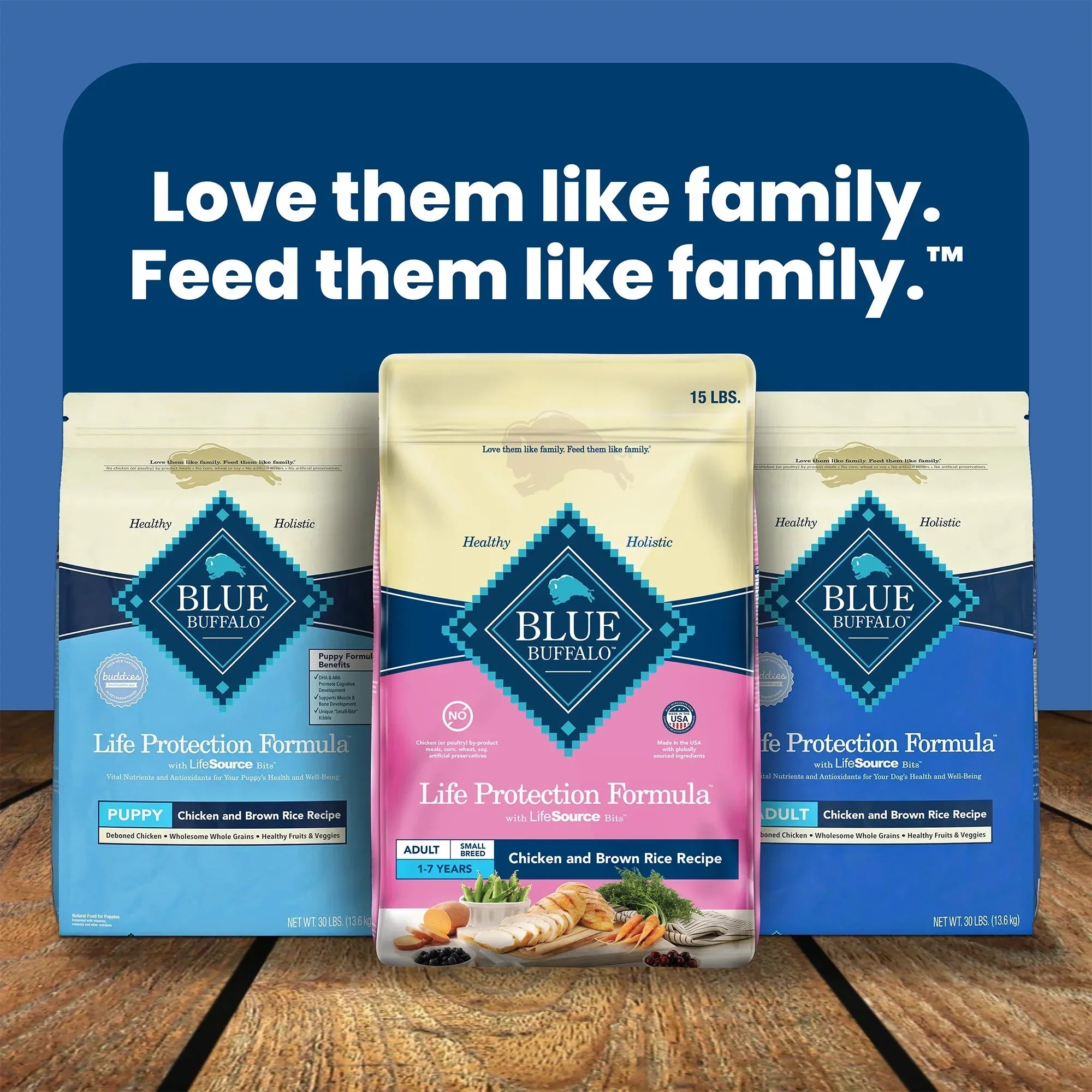 Wholesale Price with free shipping across the USA for Blue Buffalo Life Protection Formula Small Breed Dry Dog Food Chicken & Brown Rice 15 lbs. - Manji Distributors