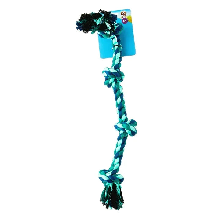 Wholesale Price with free shipping across the USA for Vibrant Life Playful Buddy Large 4 Knot Rope Chew Toy, Green - Manji Distributors