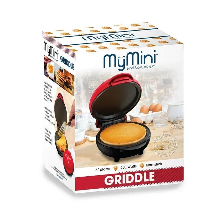 Wholesale Price with free shipping across the USA for MyMini 550-Watt Red Pancake Griddle - Manji Distributors