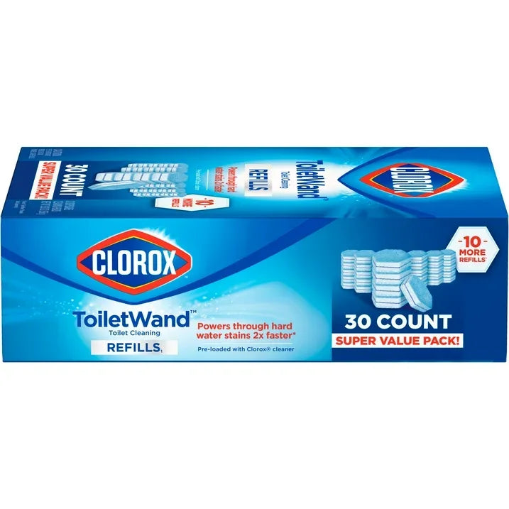 Wholesale Price with free shipping across the USA for Clorox ToiletWand Toilet Cleaning Refills, Super Value Pack, 30 Count - Manji Distributors