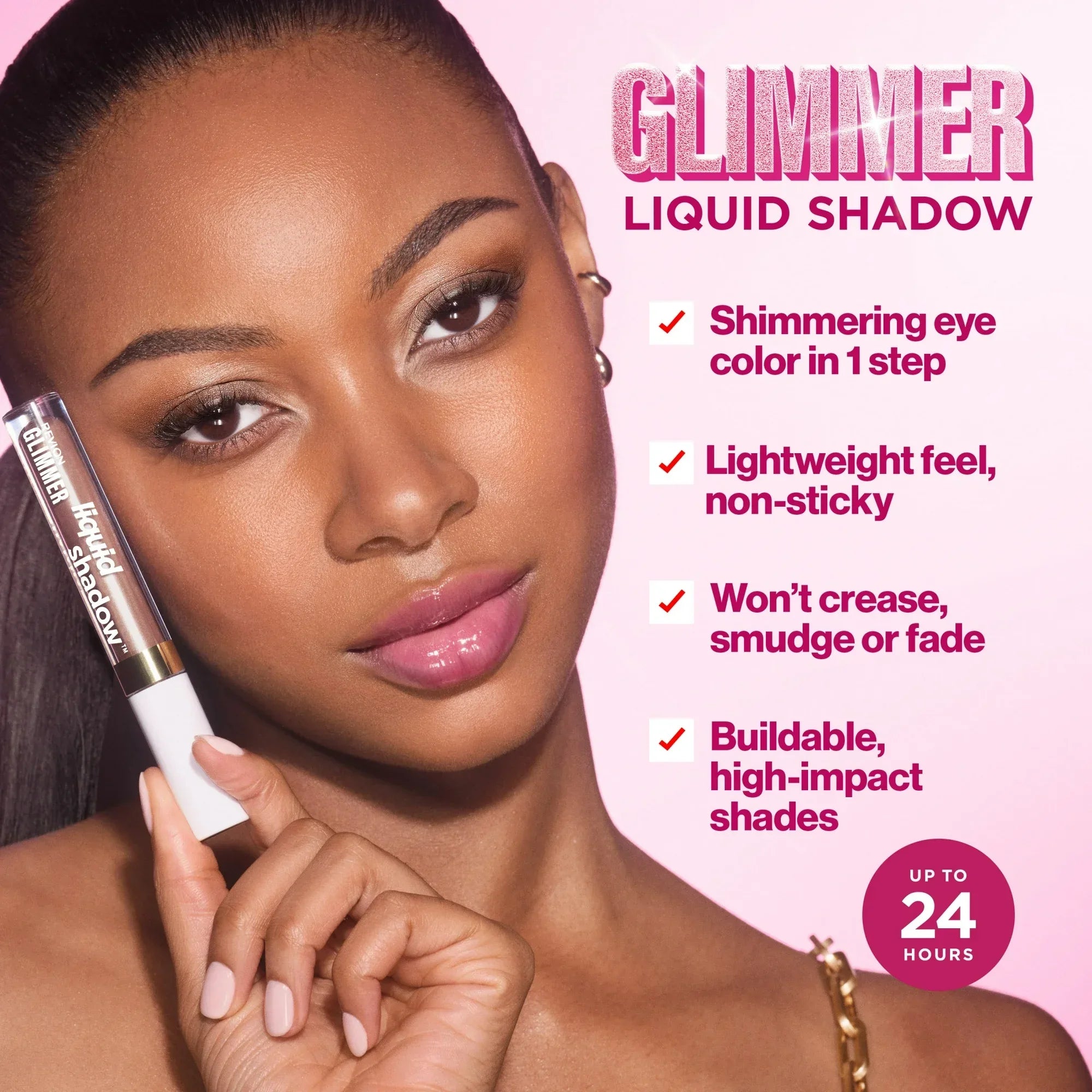 Wholesale Price with free shipping across the USA for Revlon Glimmer Liquid Shadow, Shimmer Eyeshadow Makeup, 203 Spaced Out, 0.10 fl oz - Manji Distributors
