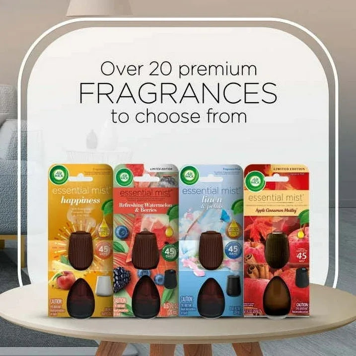 Wholesale Price with free shipping across the USA for Air Wick Essential Mist Scented Oil Air Freshener Diffuser Refills, Black Lotus and Violet, 3 Count - Manji Distributors