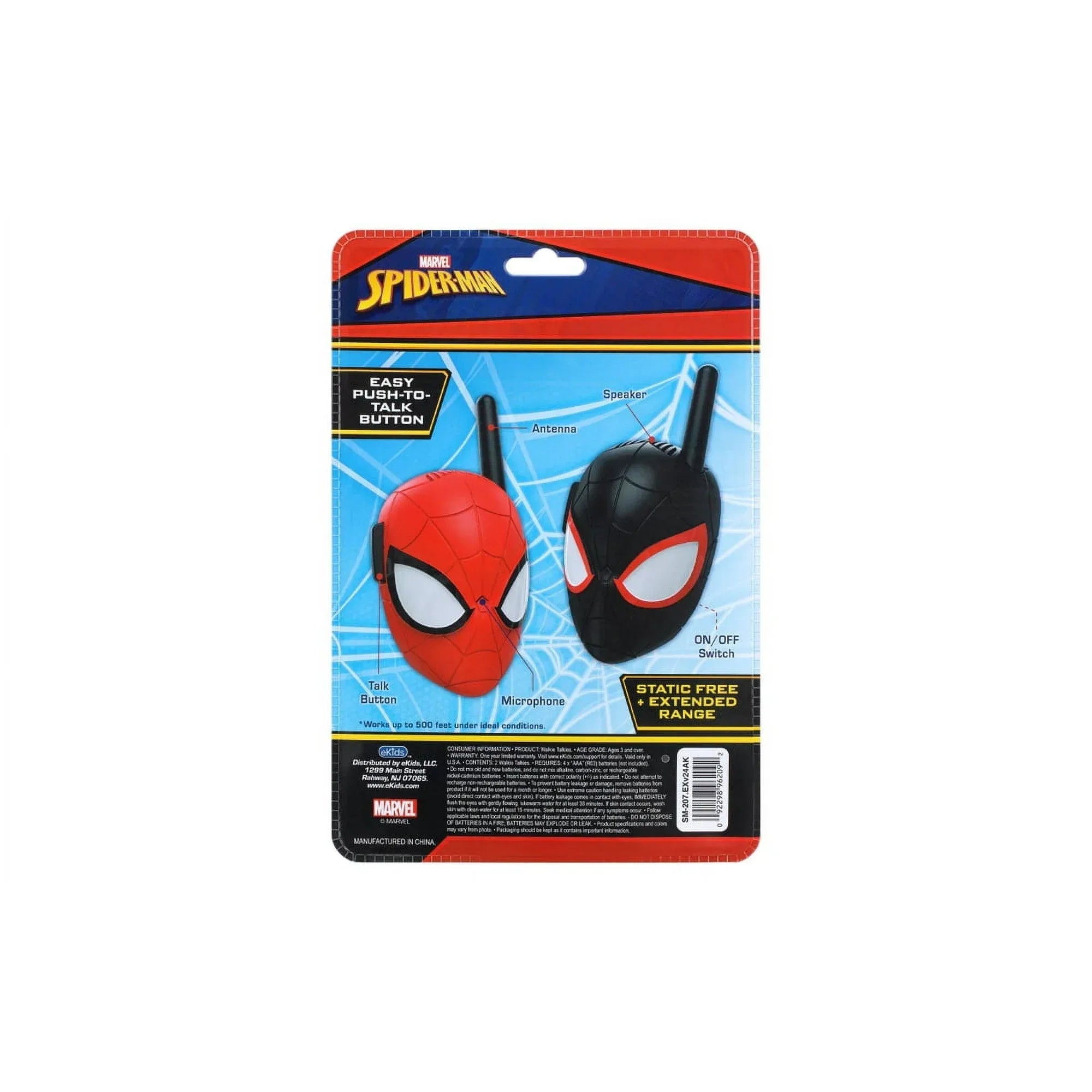 Wholesale Price with free shipping across the USA for Marvel Spiderman Extended Range Walkie Talkies - Toy Phones, Action Figures, Children Ages 3+ - Manji Distributors