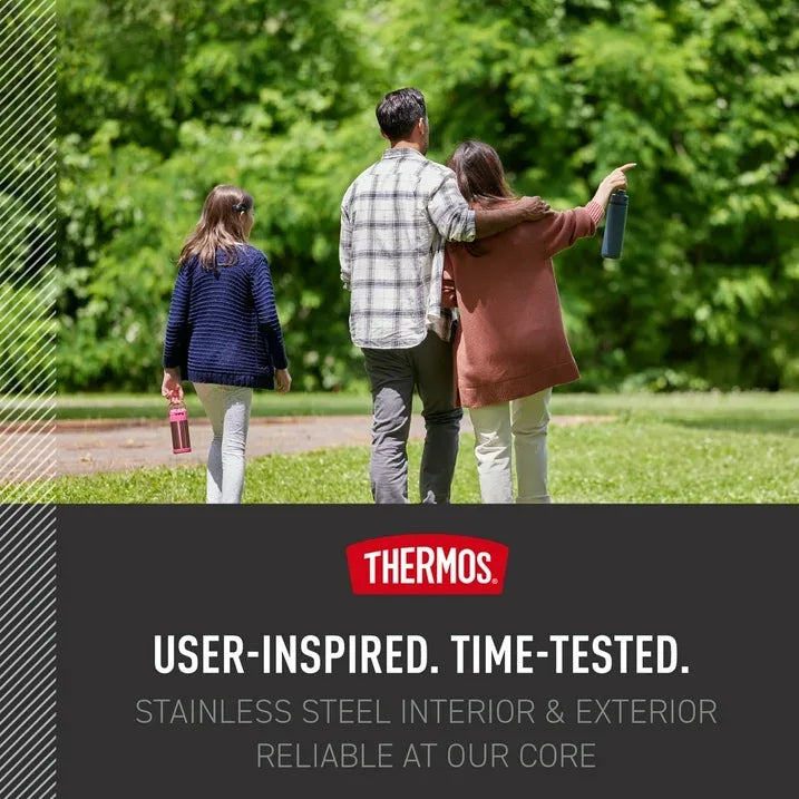 Wholesale Price with free shipping across the USA for Thermos 16oz Insulated Food Jar with Folding Spoon, Matte Black - Manji Distributors