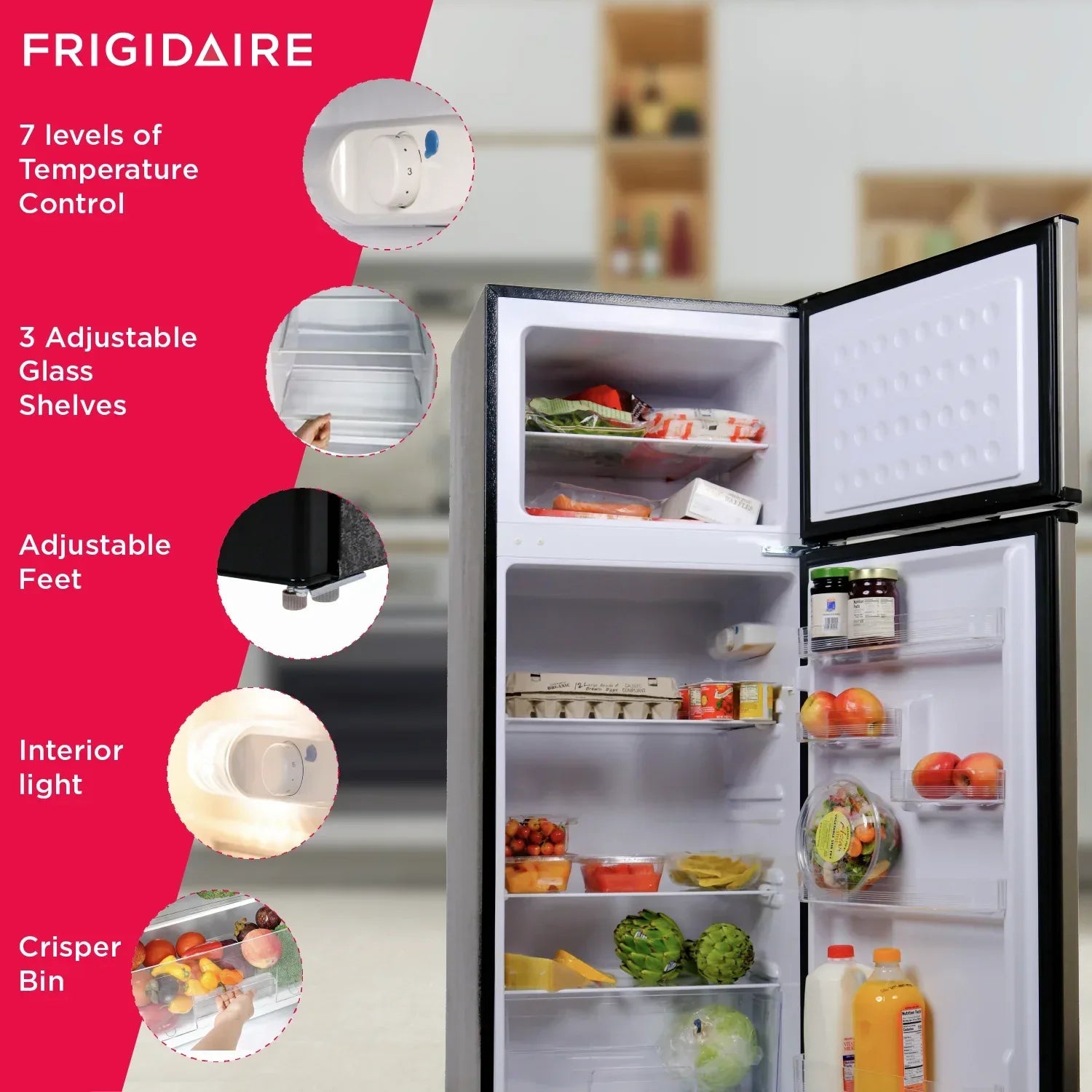 Wholesale Price with free shipping across the USA for Frigidaire, 7.5 Cu. ft. Top Mount Retro Refrigerator, Black - Manji Distributors