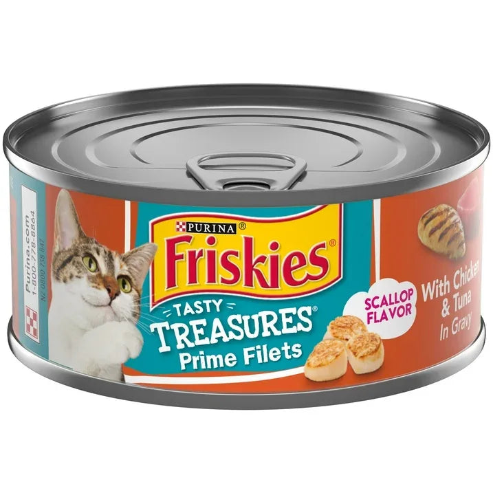 Wholesale Price with free shipping across the USA for (12 pack) Purina Friskies Chicken and Tuna, Wet Cat Food, 5.5 oz Can - Manji Distributors