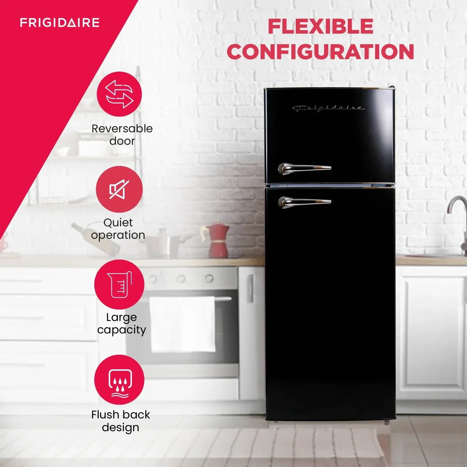 Wholesale Price with free shipping across the USA for Frigidaire, 7.5 Cu. ft. Top Mount Retro Refrigerator, Black - Manji Distributors