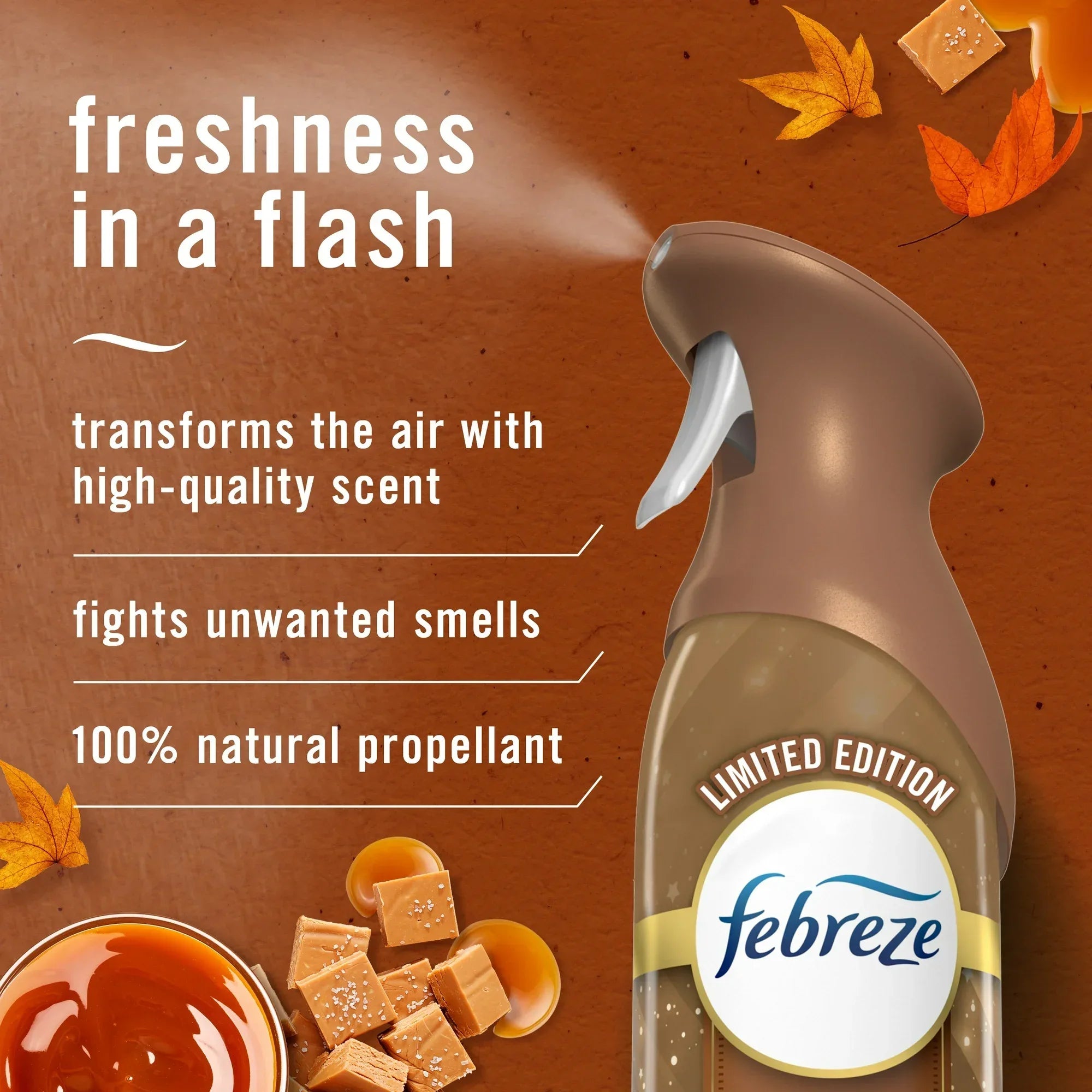 Wholesale Price with free shipping across the USA for (3 pack) Febreze Air Mist, Odor-Fighting Air Freshener, Sea Salt Caramel & Maple, 8.8 oz. Aerosol Can - Manji Distributors