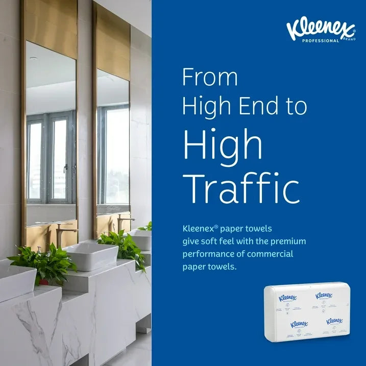 Wholesale Price with free shipping across the USA for Kleenex Professional Universal Multifold Paper Towels, Bulk (02046), Absorbency Pockets, 8 Packs of 150 Sheets - Manji Distributors