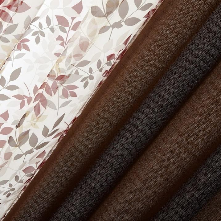 Wholesale Price with free shipping across the USA for Mainstays Curtain and Sheers Set, 4 Panels, Brown, 27.5