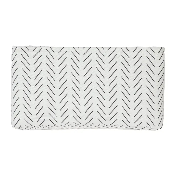 Wholesale Price with free shipping across the USA for Mainstays Black and White Lines Canvas Fabric Decorative Storage Basket with Handles, 15 in x 8 in x 11 in - Manji Distributors