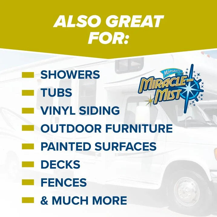 Wholesale Price with free shipping across the USA for MiracleMist Instant - Mold and Mildew Spray Remover for RV and Boat's Exterior and Interior, 1 Gallon - Manji Distributors