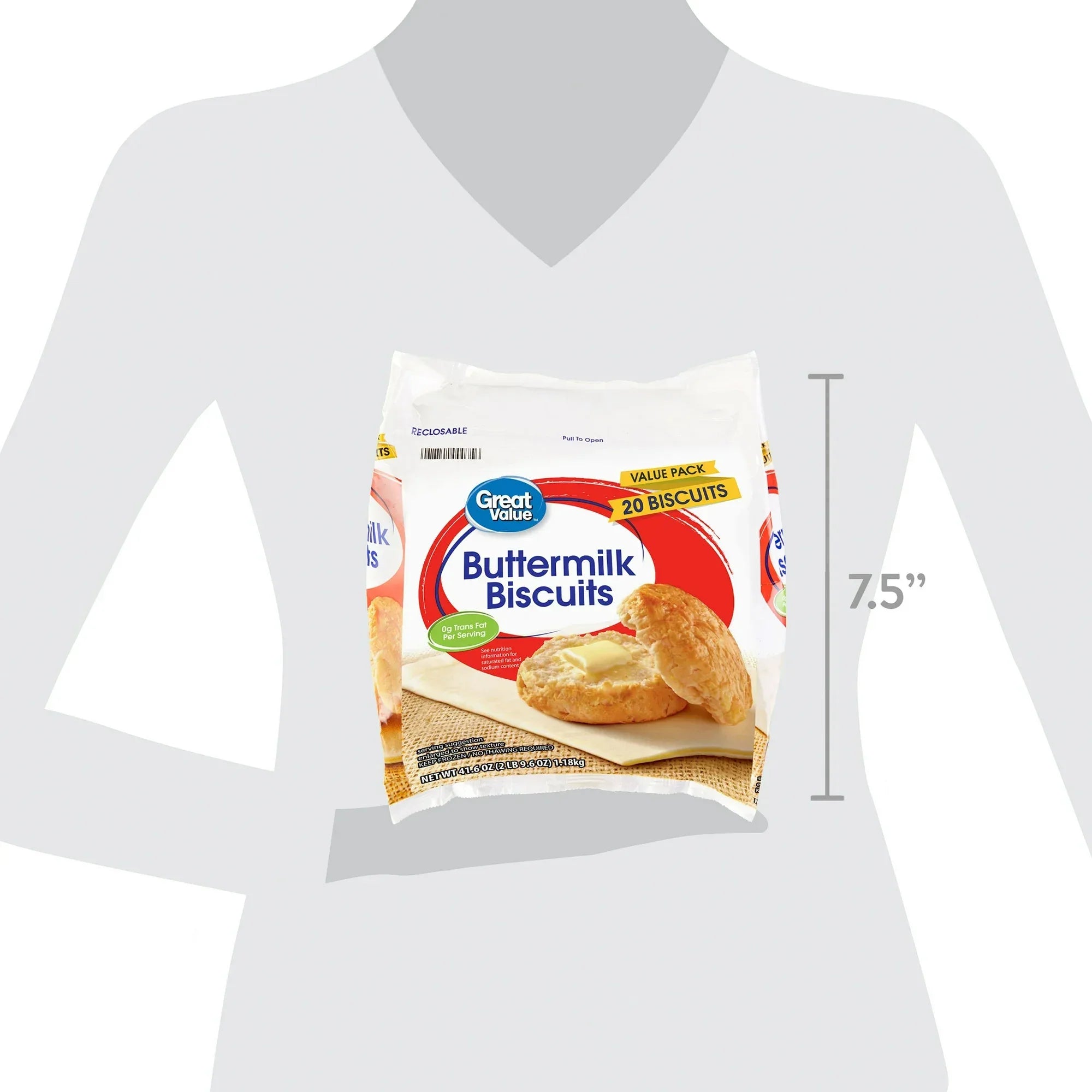 Wholesale Price with free shipping across the USA for Great Value Buttermilk Biscuits, 41.6 oz, 20 Count - Manji Distributors