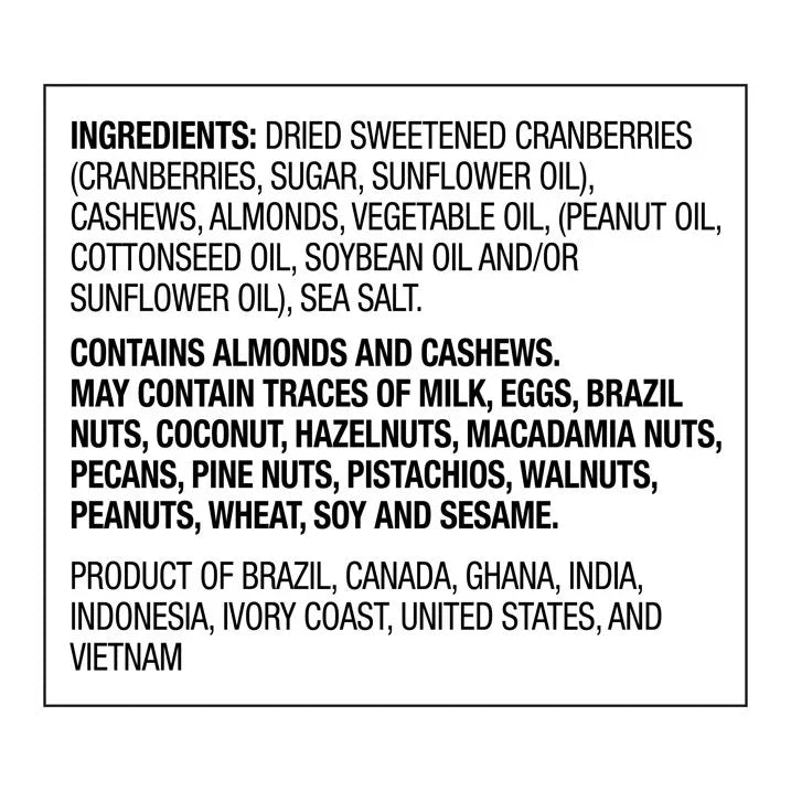 Wholesale Price with free shipping across the USA for Great Value Cranberry Cashew & Almond Trail Mix, 24 oz - Manji Distributors