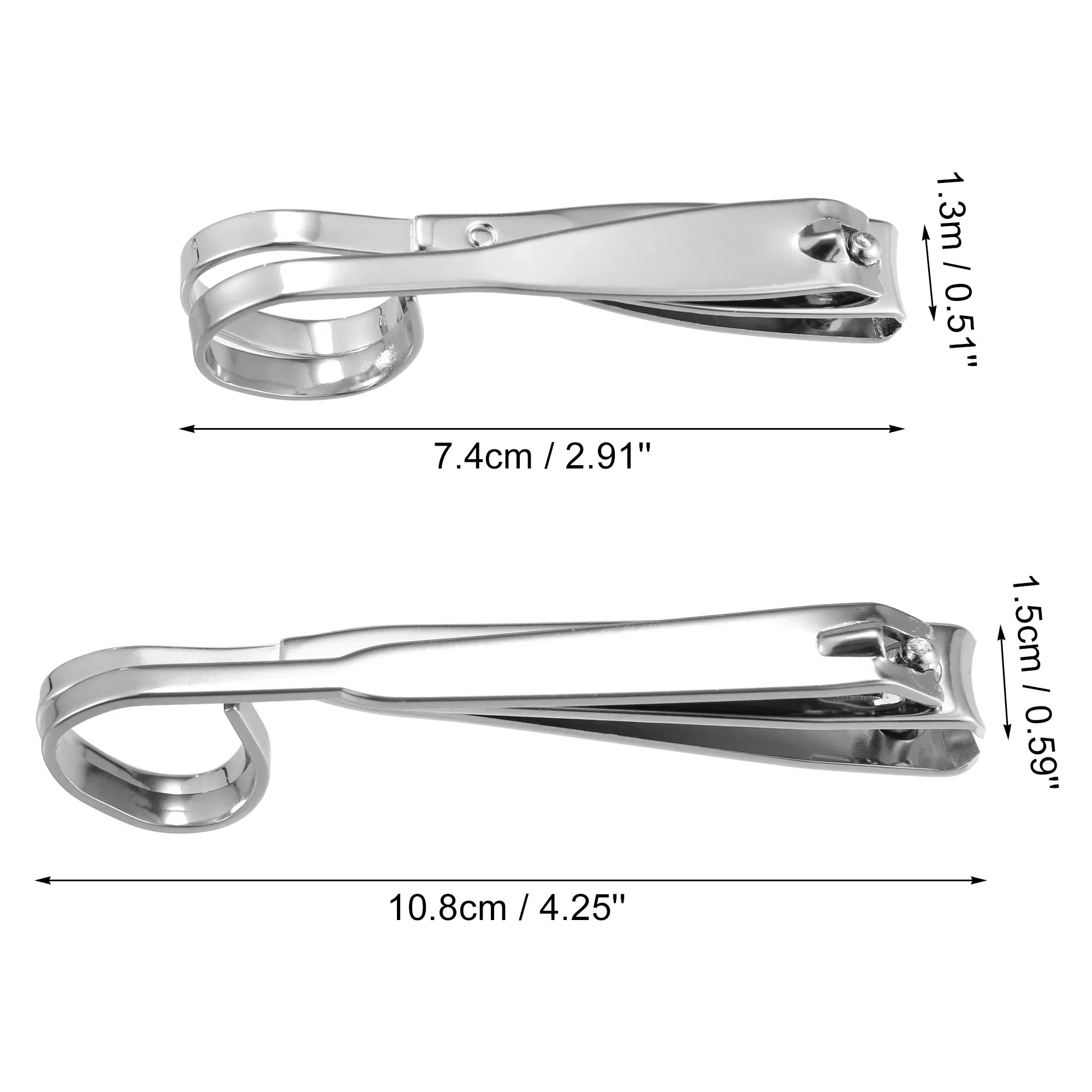 Wholesale Price with free shipping across the USA for Unique Bargains 2 Pcs Nail Cutter Set Professional Nail Clippers for Travel Silver Stone - Manji Distributors