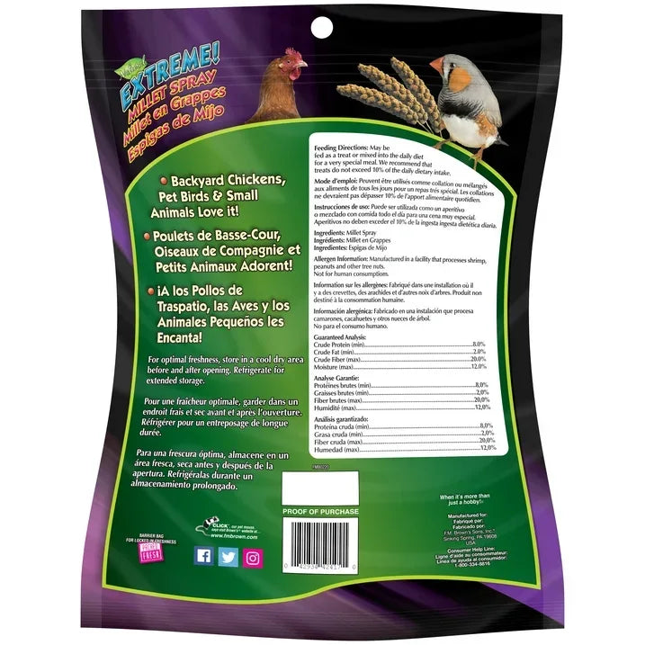 Wholesale Price with free shipping across the USA for (2 pack) FM Brown Extreme Spray Millet Treat 16 oz. - Manji Distributors