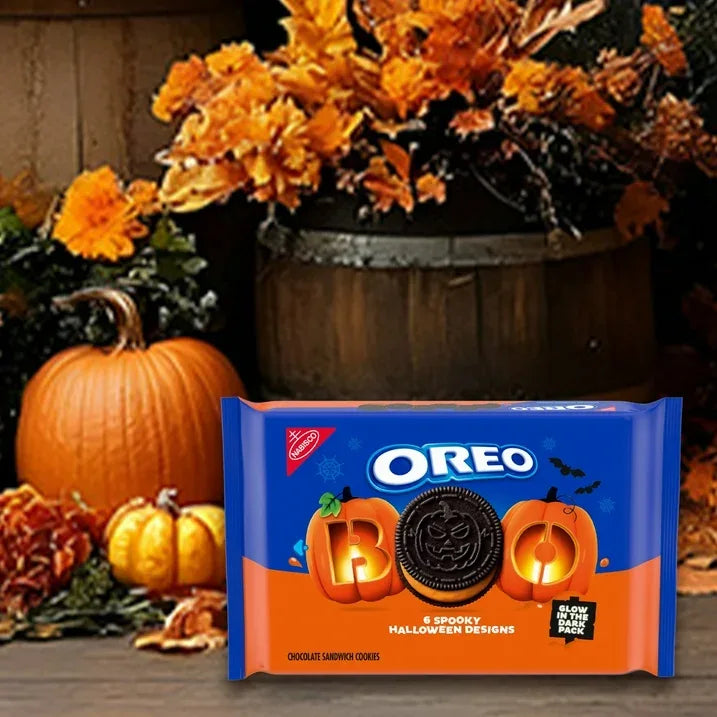 Wholesale Price with free shipping across the USA for OREO Orange Creme Chocolate Sandwich Cookies, Limited Edition, Halloween Cookies, 18.71 oz - Manji Distributors