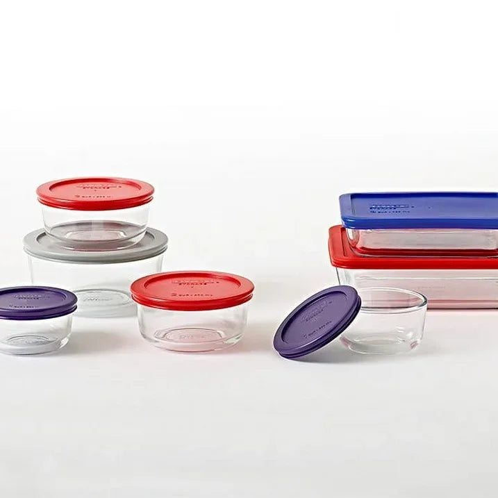 Wholesale Price with free shipping across the USA for Pyrex Simply Store Glass Bakeware Set, 14 Piece - Manji Distributors