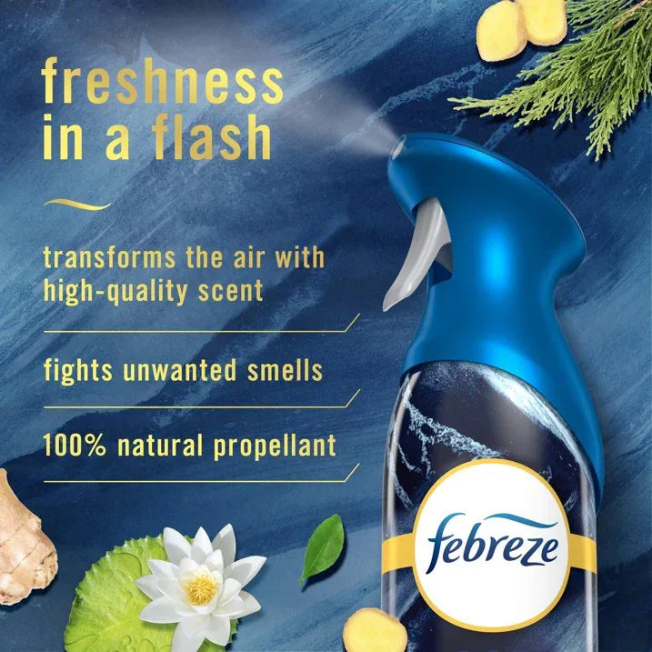Wholesale Price with free shipping across the USA for Febreze Air Freshener Spray, Odor-Fighting Room Spray, Ocean, 8.8oz, 2 Count - Manji Distributors