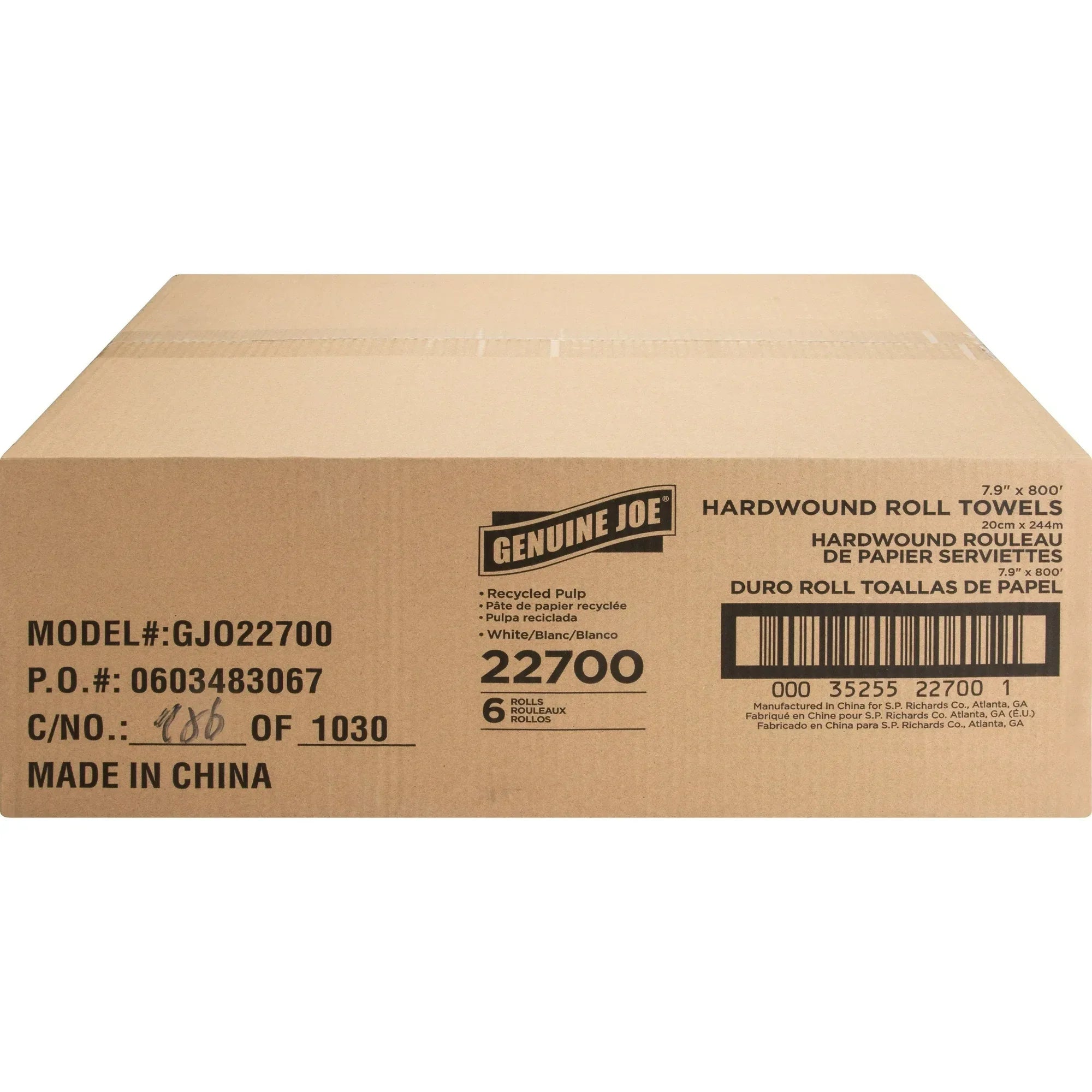 Wholesale Price with free shipping across the USA for Genuine Joe Hardwound Roll Paper Towels - 7.90