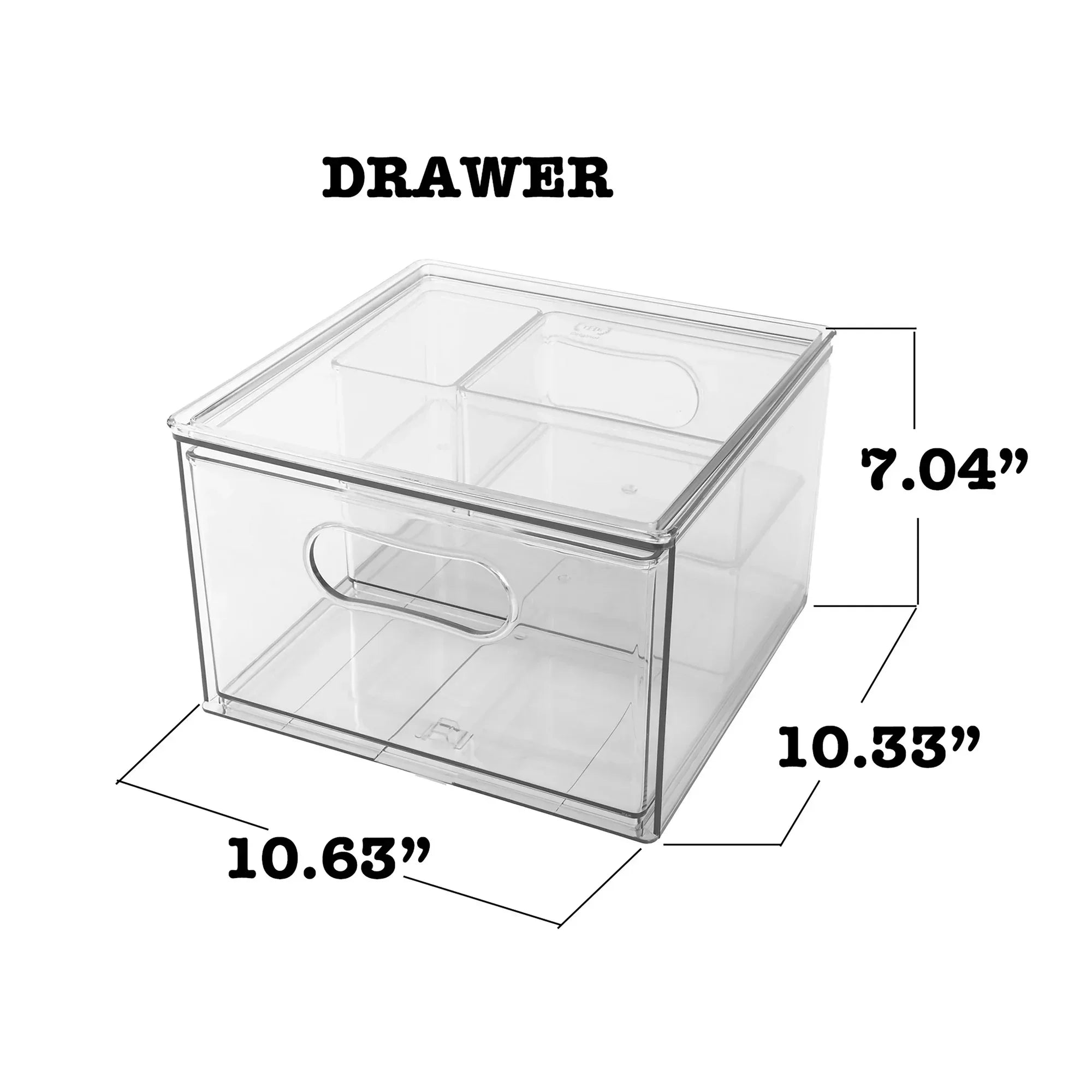 Wholesale Price with free shipping across the USA for The Home Edit 4 Piece Bath Storage Edit Clear Plastic Modular Storage System 10.63