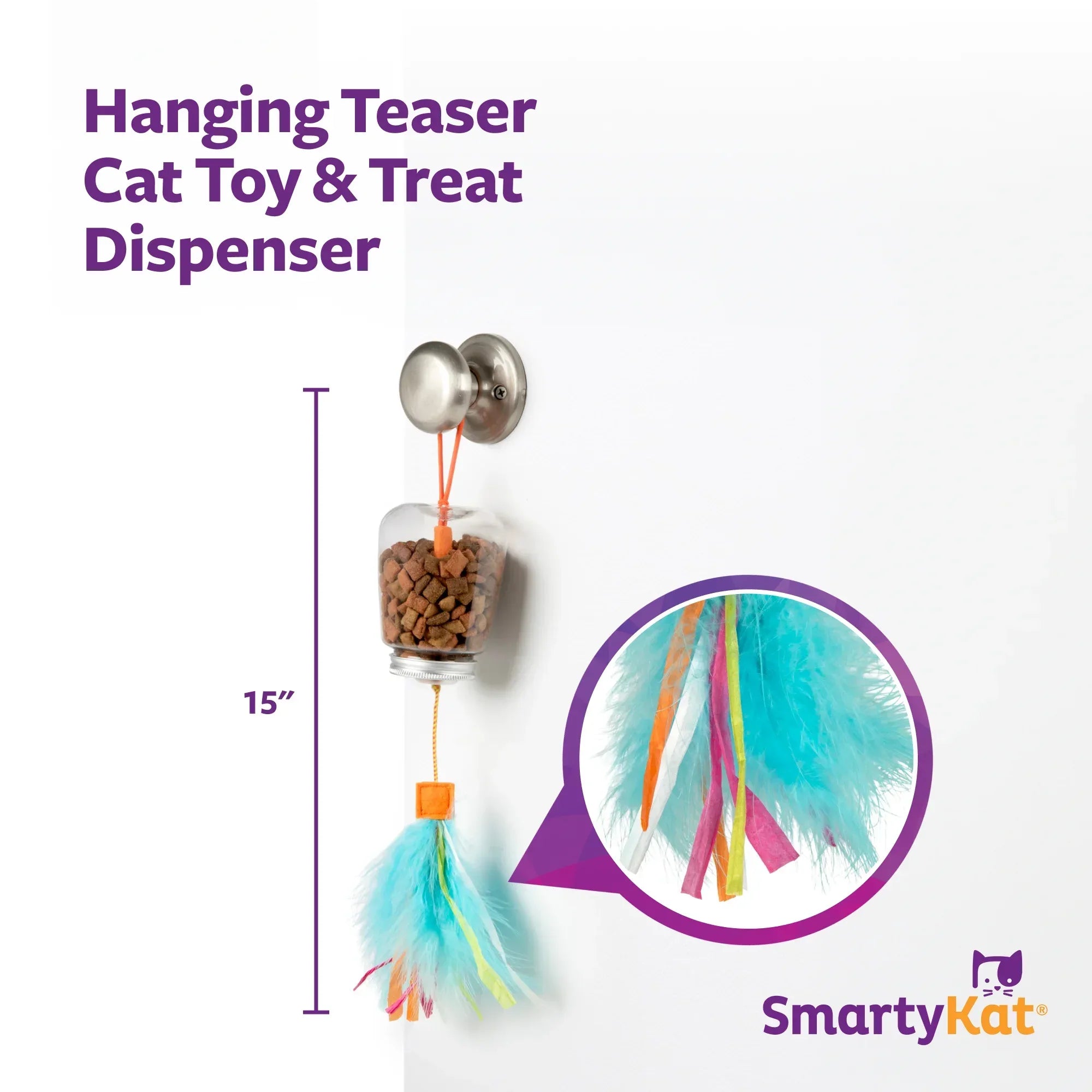 Wholesale Price with free shipping across the USA for SmartyKat Treat Teaser – Interactive Cat Toy for Prey Play & Treat Dispensing, Multi-Color, Medium - Manji Distributors