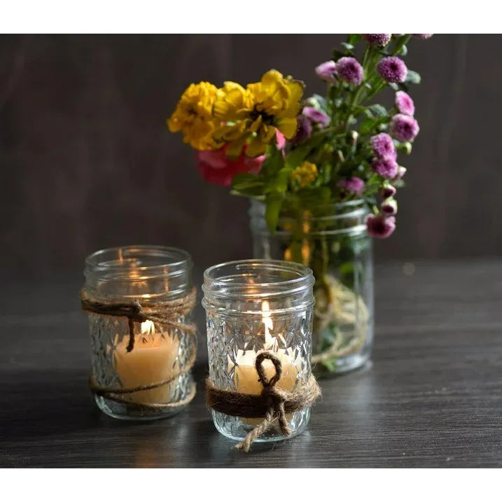 Wholesale Price with free shipping across the USA for Mainstays Decorative 8 oz Mason Jars 12pk, Regular Mouth Small Canning Jars and Lids, Bulk Glass Jars for Gift Giving, Jam, Jelly, Relishes, Dips, DIY Crafts - Manji Distributors