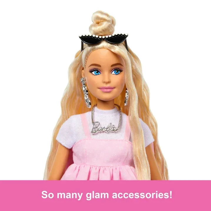 Wholesale Price with free shipping across the USA for Barbie Deluxe Style Doll #3 in Pastel Pink Barbiecore Dress with Oversized Bow, Blond Hair - Manji Distributors