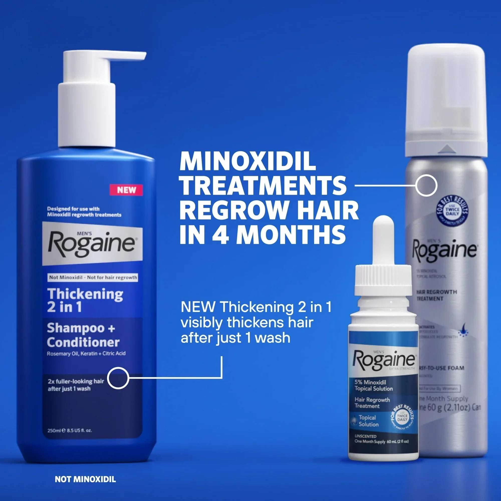 Wholesale Price with free shipping across the USA for Men's Rogaine 5% Minoxidil Foam Hair Regrowth Treatment, 3-Mo Supply - Manji Distributors