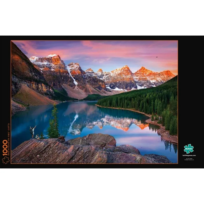 Wholesale Price with free shipping across the USA for Buffalo Games Photography Series Mountains on Fire 1000-Piece Interlocking Jigsaw Puzzle for Adults Ages 14+ - Manji Distributors
