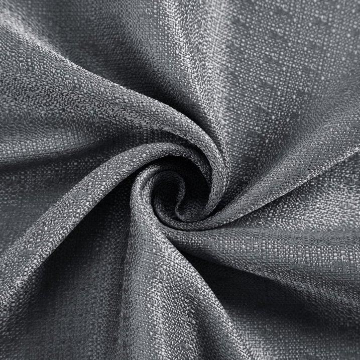 Wholesale Price with free shipping across the USA for (2 pack) Mainstays Kingswood Solid and Printed Sheer Grommet Curtain Panel Set, 4 Piece, Gray Flannel, 27.5