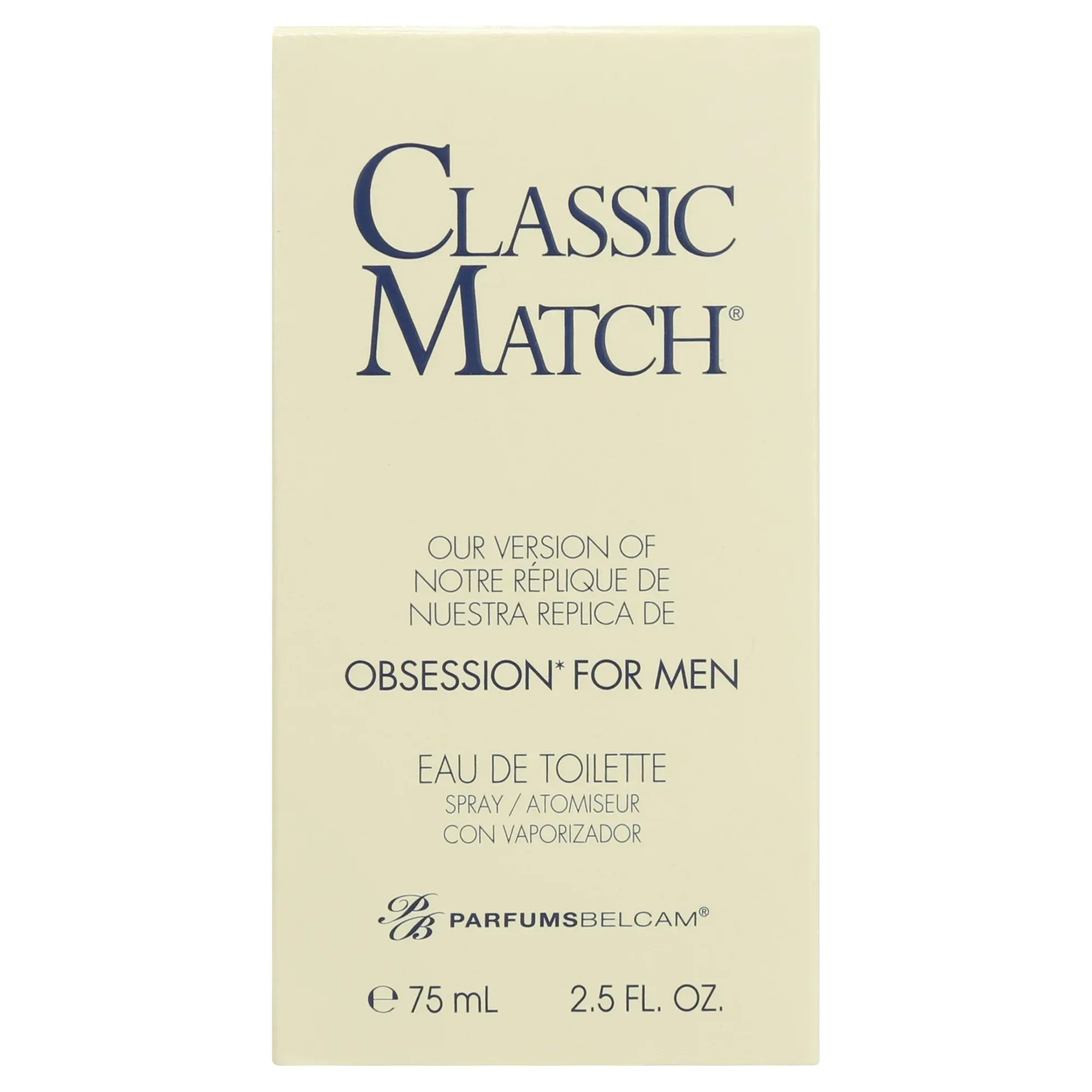Wholesale Price with free shipping across the USA for Belcam Classic Match Cologne, Version Of Obsession, 2.5 Oz - Manji Distributors