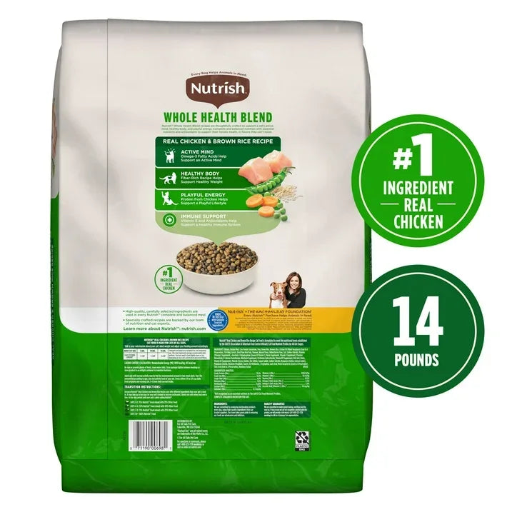 Wholesale Price with free shipping across the USA for Nutrish Real Chicken & Brown Rice Recipe Dry Cat Food, 14 lb. Bag (Rachael Ray) - Manji Distributors