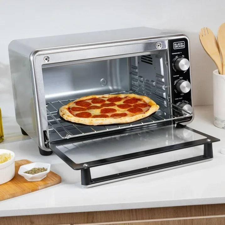 Wholesale Price with free shipping across the USA for Black + Decker Crisp 'N Bake PRO 6-Slice Air Fryer Toaster Oven with Basket, Pan, Rack & Tray, Stainless Steel - Manji Distributors