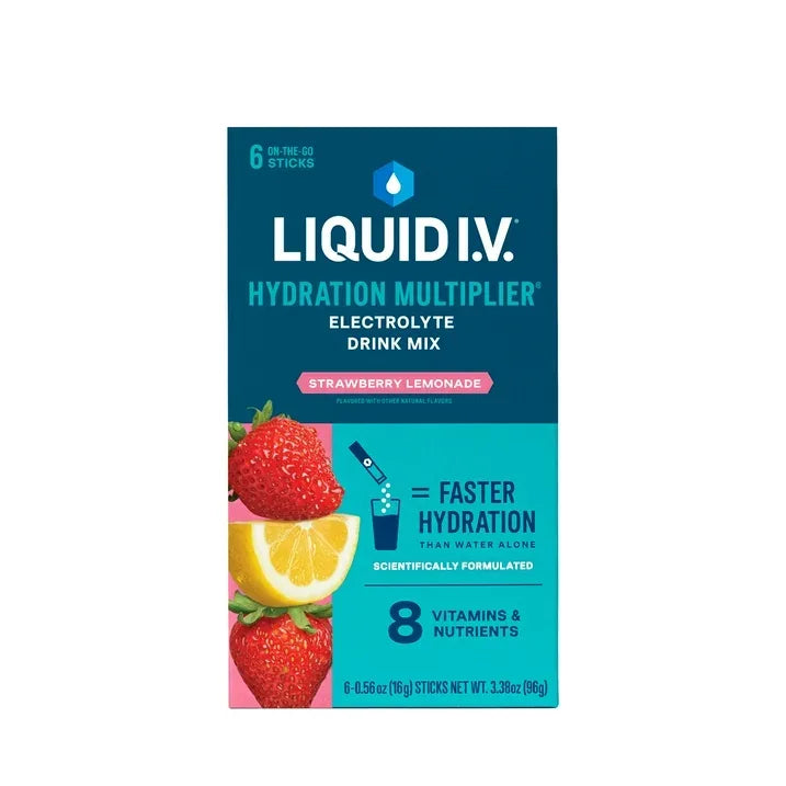 Wholesale Price with free shipping across the USA for Liquid I.V.® Strawberry Lemonade Hydration Multiplier® Powdered Electrolyte Drink Mix, 6 Count Packets - Manji Distributors