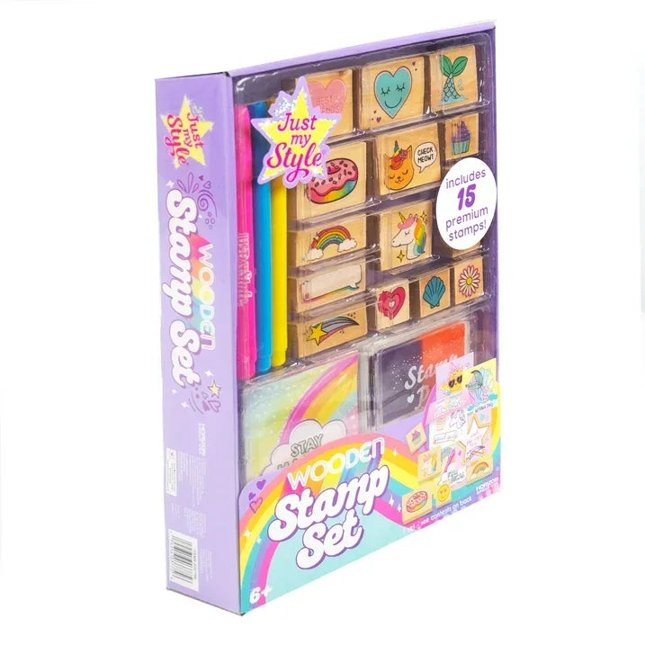 Wholesale Price with free shipping across the USA for Just My Style Wooden Stamp, Art & Craft Kit for Boys & Girls, Kids & Teens (28 Pieces) - Manji Distributors