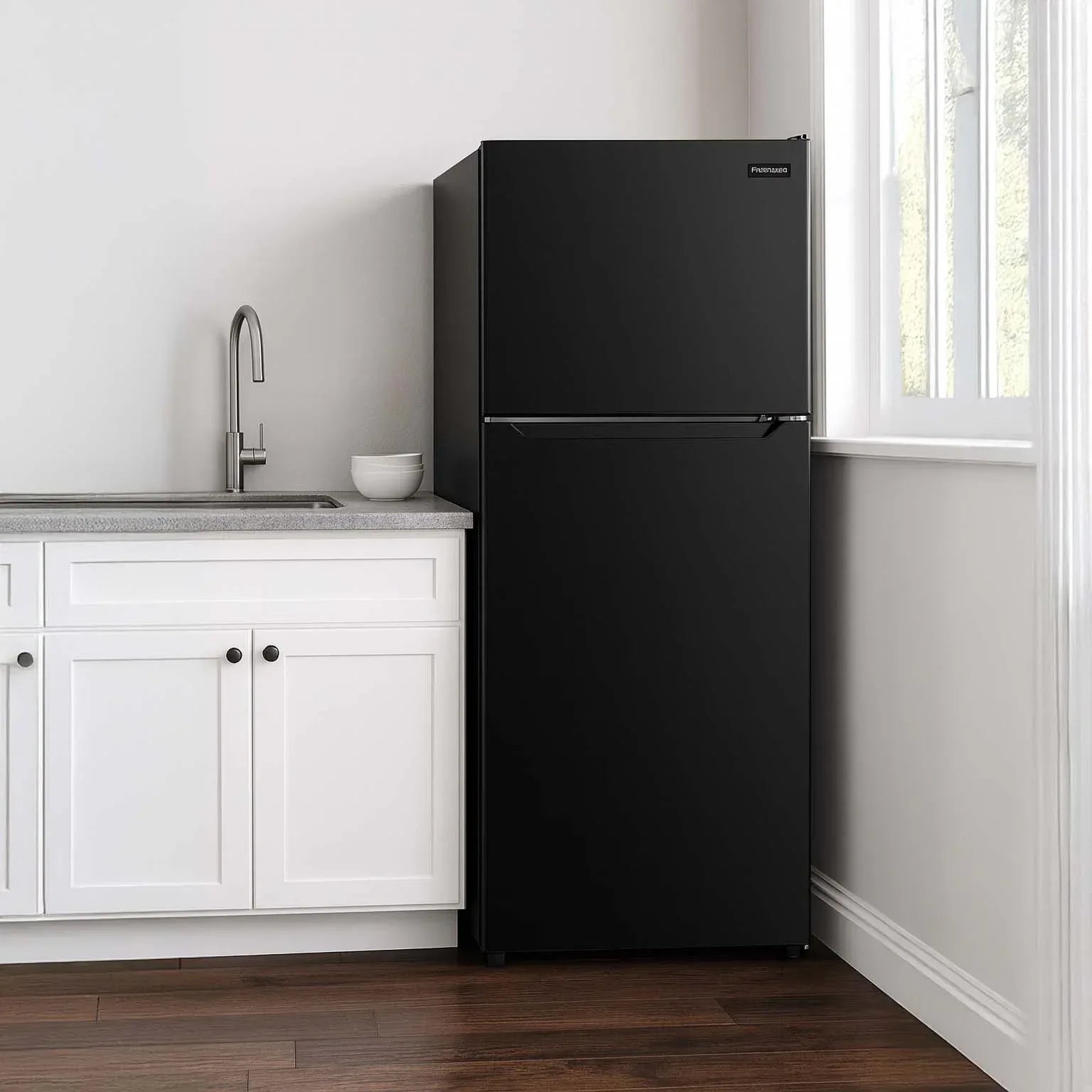 Wholesale Price with free shipping across the USA for Frigidaire, 10 Cu. Ft. Frost Free, Top Mount Refrigerator, Black, EFR1033 - Manji Distributors
